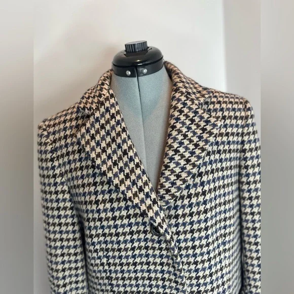 Lauren Ralph Lauren Women's welt pockets reefer Houndstooth Coat - Picture 7 of 11